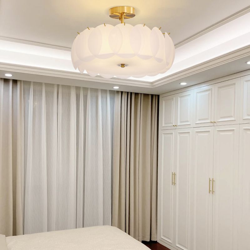 Modern Ceiling Light Glass Flush Mount Ceiling Light Fixture for Bedroom