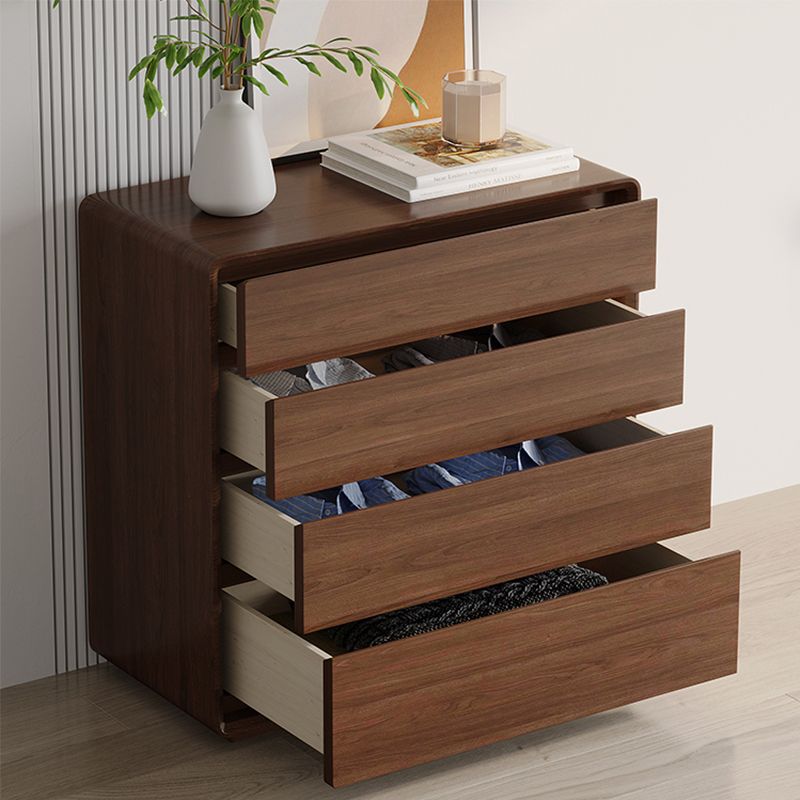 Modern Brown Wood Cabinet Water Resistant Side Cabinet with Drawer