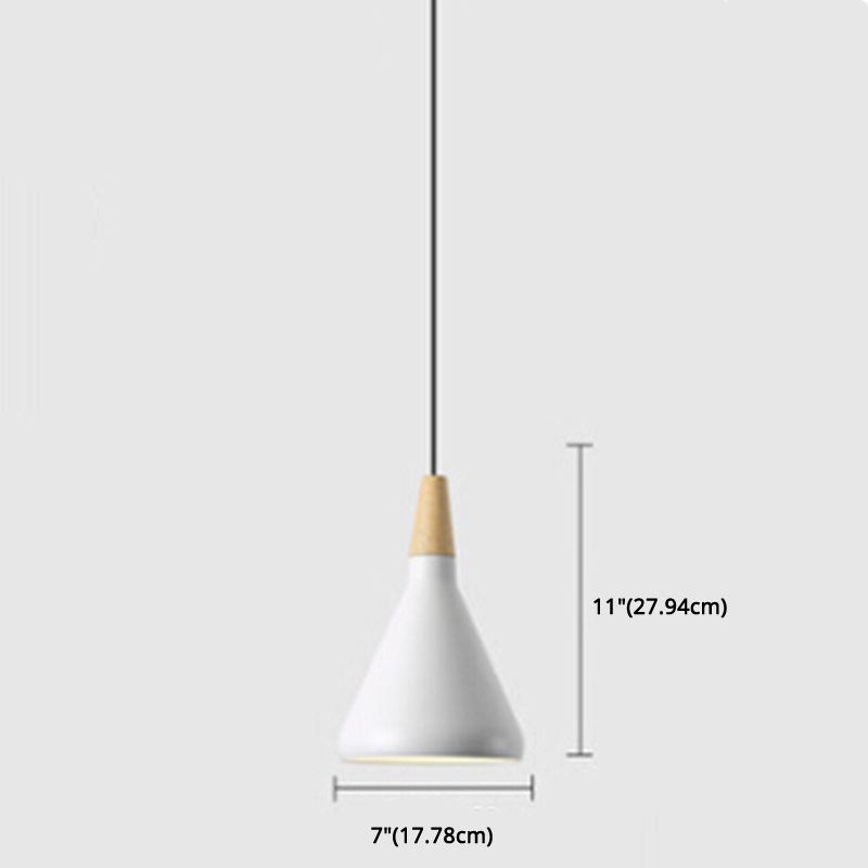 Multi Color Optional Simplicity Pendant Light Nordic Macaroon Aluminum Lampshade 1-Light Hanging Light for Kitchen