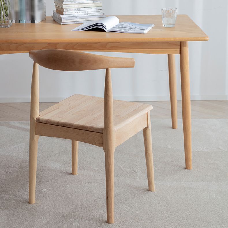 Innenkandinavische Seitenstuhl gepolsterte Holz offener Esszimmerstuhl offen