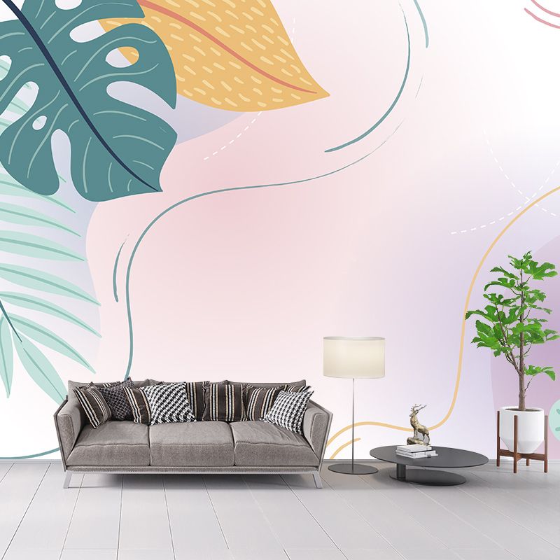 Decorative Wall Mural Wallpaper Tropical Plants Sitting Room Wall Mural
