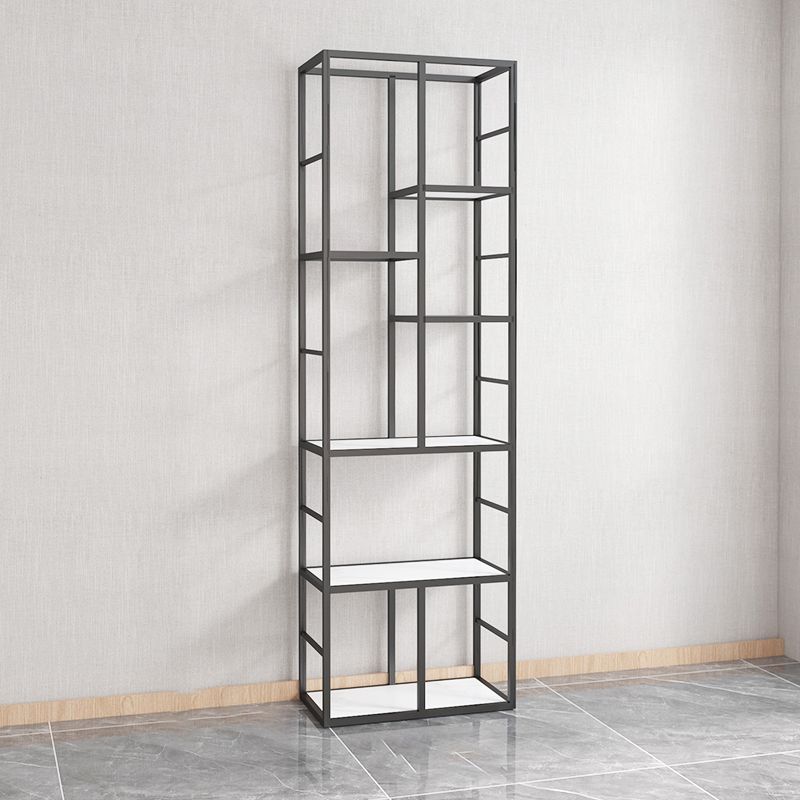 Glam Engineered Wood Bookshelf Open Back Standard Bookcase with Shelves