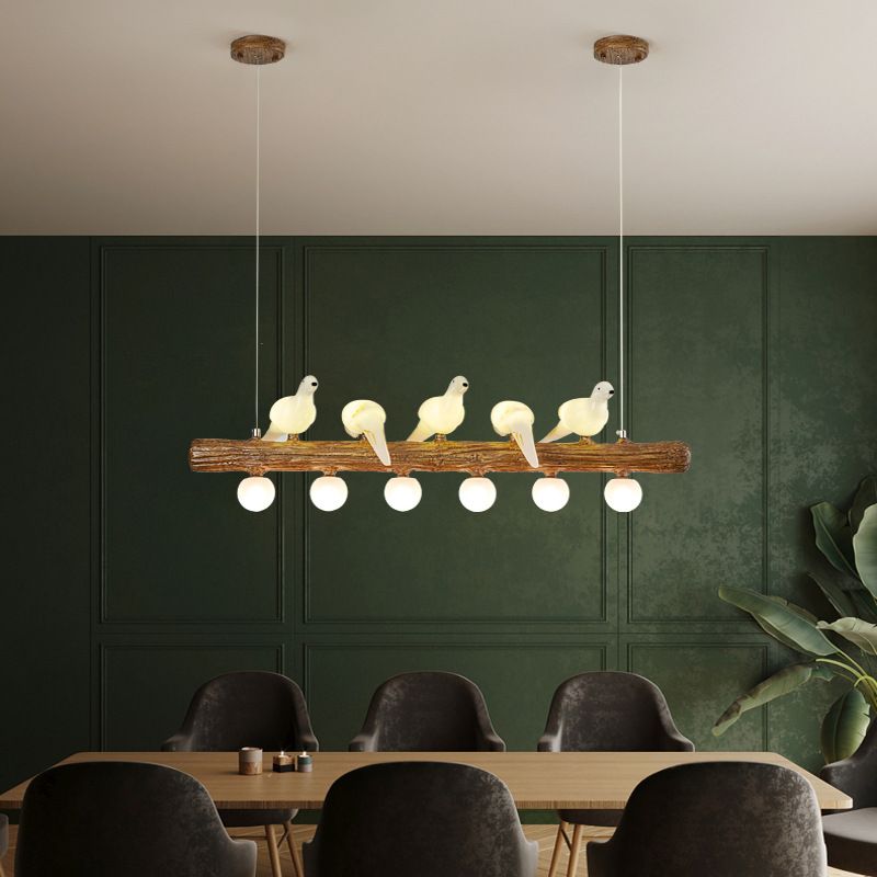 Modern Hanging Island Light Creative Glass Hanging Lighting Fixture for Dining Room