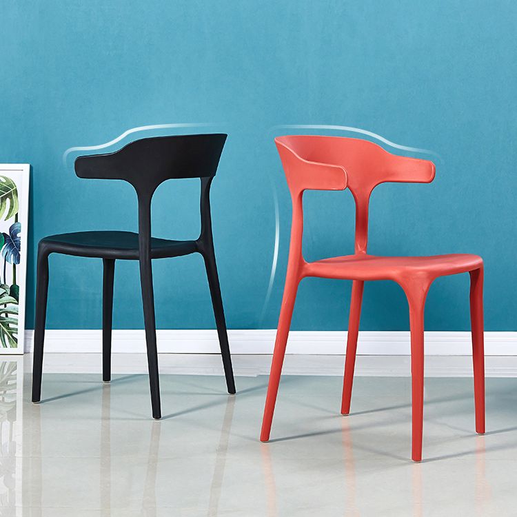 Final mate casero plástico contemporáneo de la parte posterior abierta del sillón que cena la silla