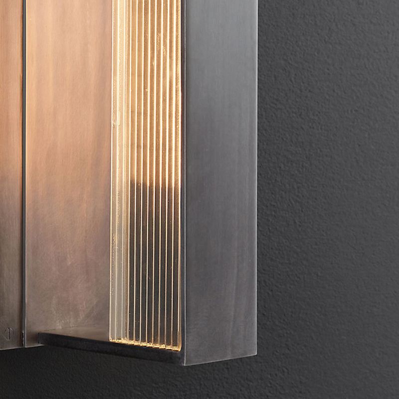 Contemporary 1 - Light Wall Mounted Light Aluminum & Glass Wall Fixture in Grey