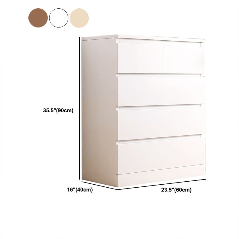 Contemporary Vertical Chest Wood Chest with Drawers for Home/Office