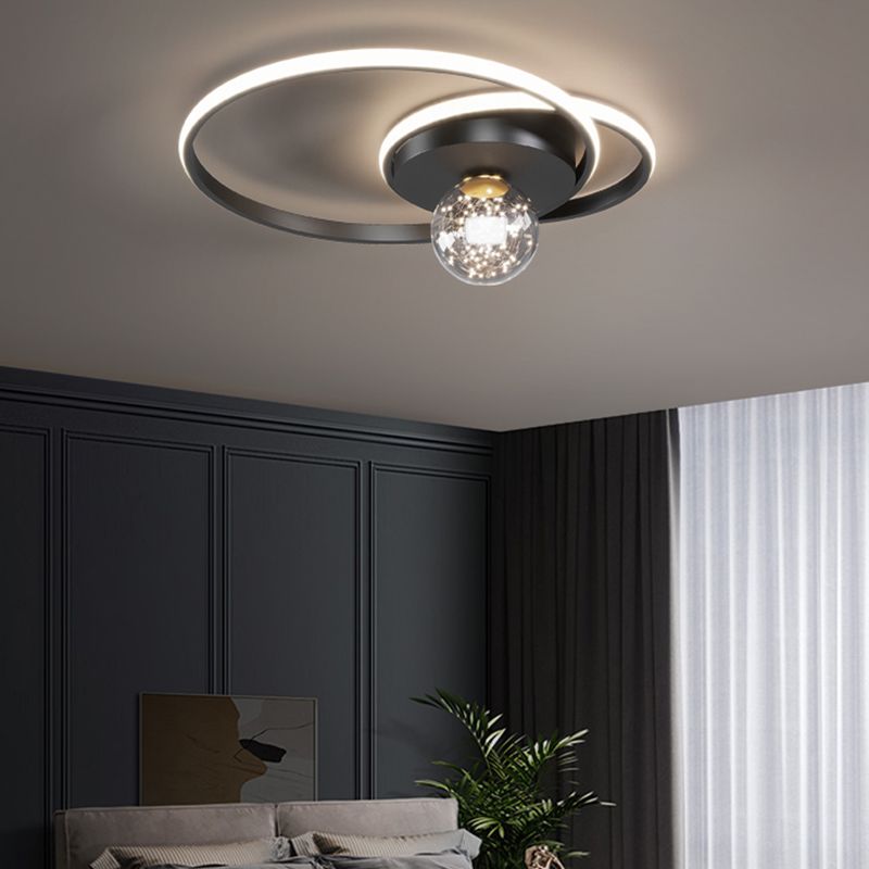 Modern Style Linear Shape Ceiling Fixtures Metal 3 Light Flush Ceiling Light Fixtures