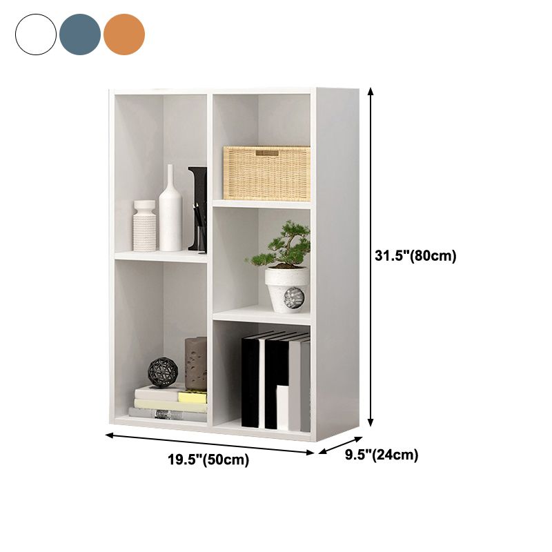 Wood Standard Bookshelf Contemporary Style Bookcase for Living Room