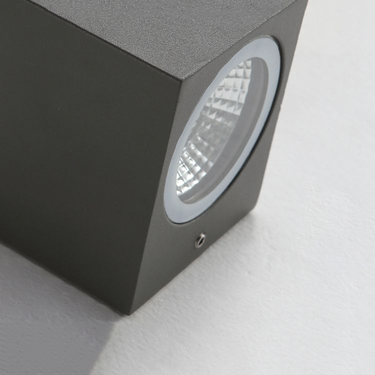 2 Lights Rectangular Wall Lighting Fixtures Modern Style Metal Wall Washer Sconce