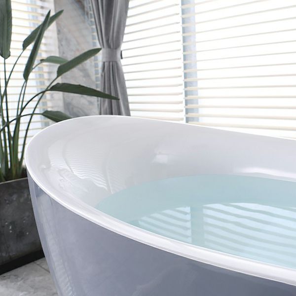 Modern 25.2-inch Tall Acrylic Bathtub Freestanding Soaking Bath (Board not Included)