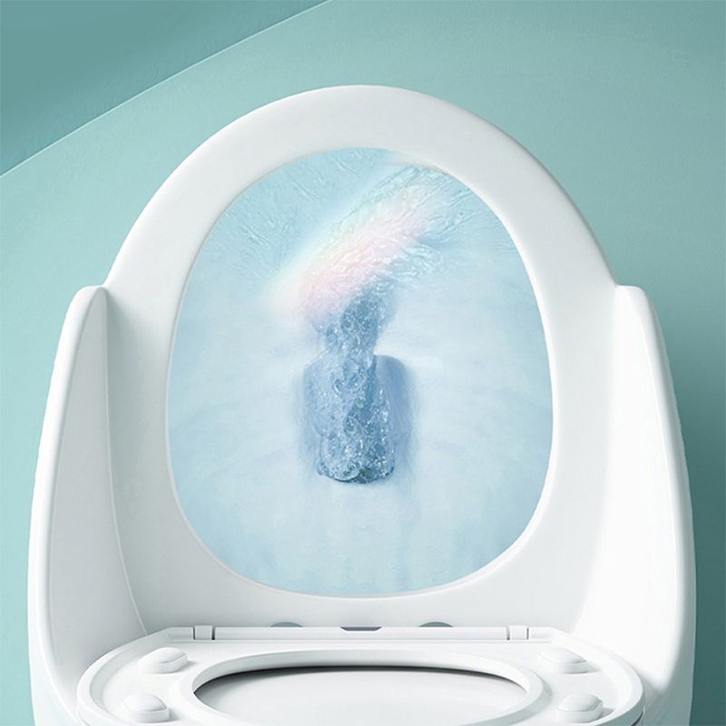 Modern Floor Mount Flush Toilet Ceramic Siphon Jet Urine Toilet with Seat for Bathroom