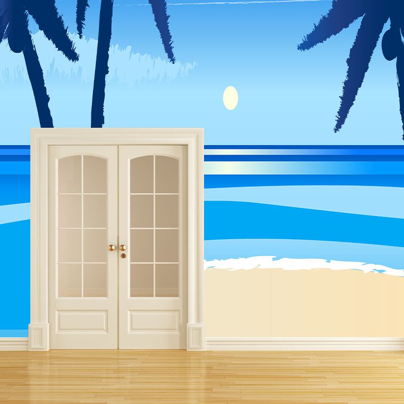 Tropical Landscape Moisture Resistant Wall Mural Removable Wallpaper for Living Room