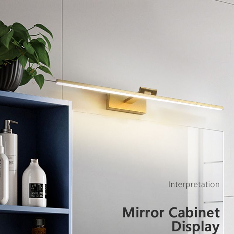 Modern Mirror Front Lighting Simplicity Acrylic LED Gold Wall Mounted Light