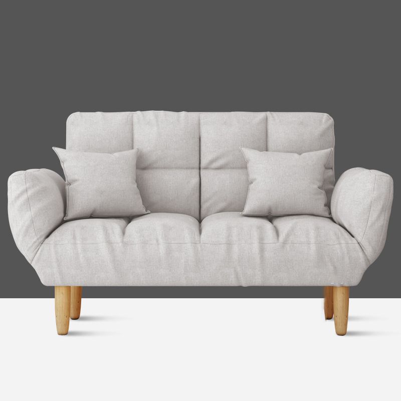 Contemporary Living Room Biscuit Back Convertible Square Arm Sofa