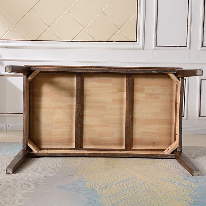 Traditional Solid Wood Dining Set Standard Height wth 4 Legs Base Dining Room Set