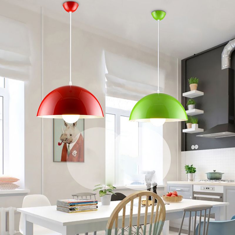 Colorful Metal Hanging Light Nordic Style Pendent Lighting Fixture for Sitting Room