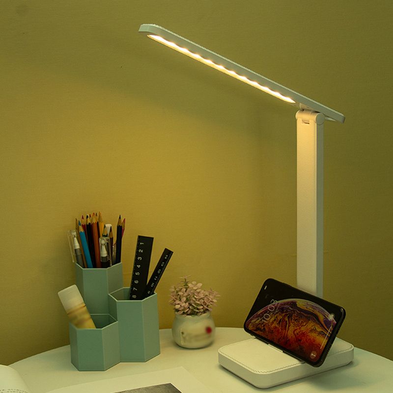 Linear Night Table Lamp Modern Style Metal 1-Light Nightstand Lamp