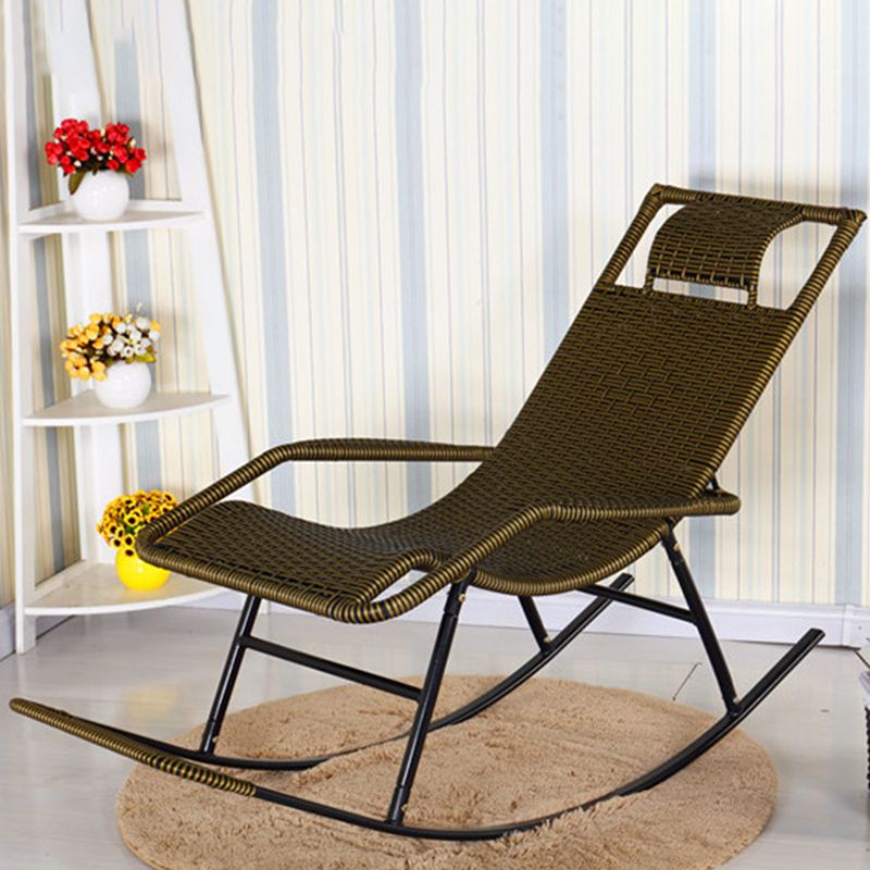Indoor Rattan Rocking Chair Mid-Century Modern Rocking Chair