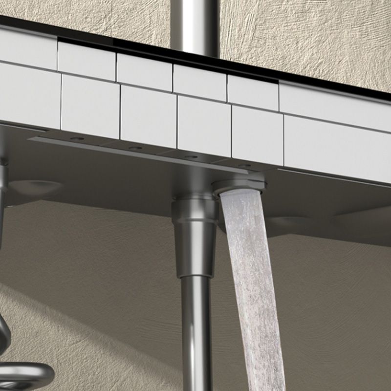 Modern Style Shower System Spot Resist Copper Wall Mounted Rectangle Shower System