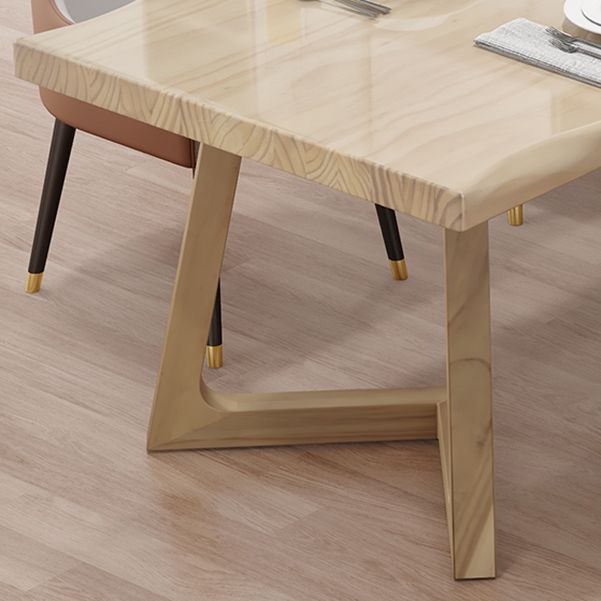 Modern 1/5/6 Pieces Dining Set Rectangle Pine Wood Dining Table for Dining Room
