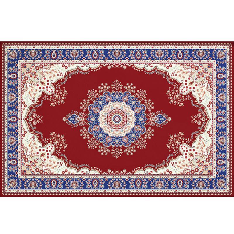 Retro Multicolor Moroccan Rug Polyster Geo Pattern Indoor Rug Anti-Slip Backing Pet Friendly Area Carpet for Bedroom