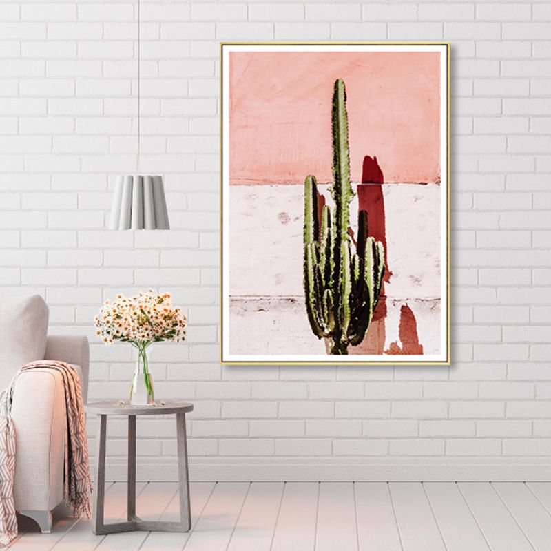 Textured Botanical Painting Canvas Print Contemporary Wall Art for Girls Bedroom