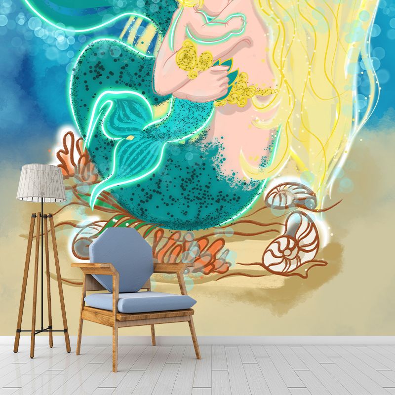 Cartoon Characters Wallpaper Mildew Resistant Sleeping Room Wall Mural