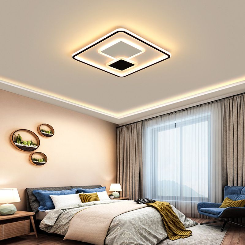 1-Light Metal Led Bündig Mount Deckenbefestigung Modern Style Geometrische Flush Mount Lights
