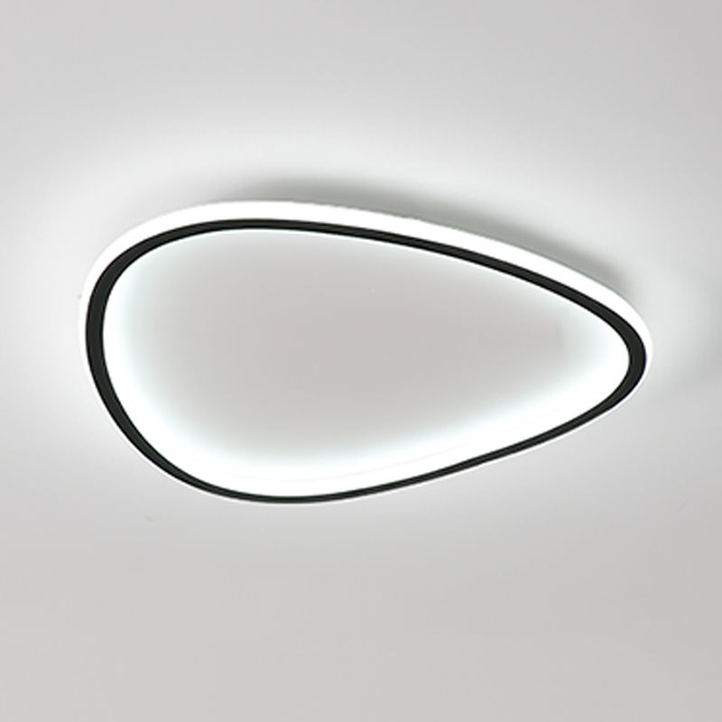 Geometry Ceiling Fixture Modern Style Metal 1 Light Ceiling Mounted Light in Black