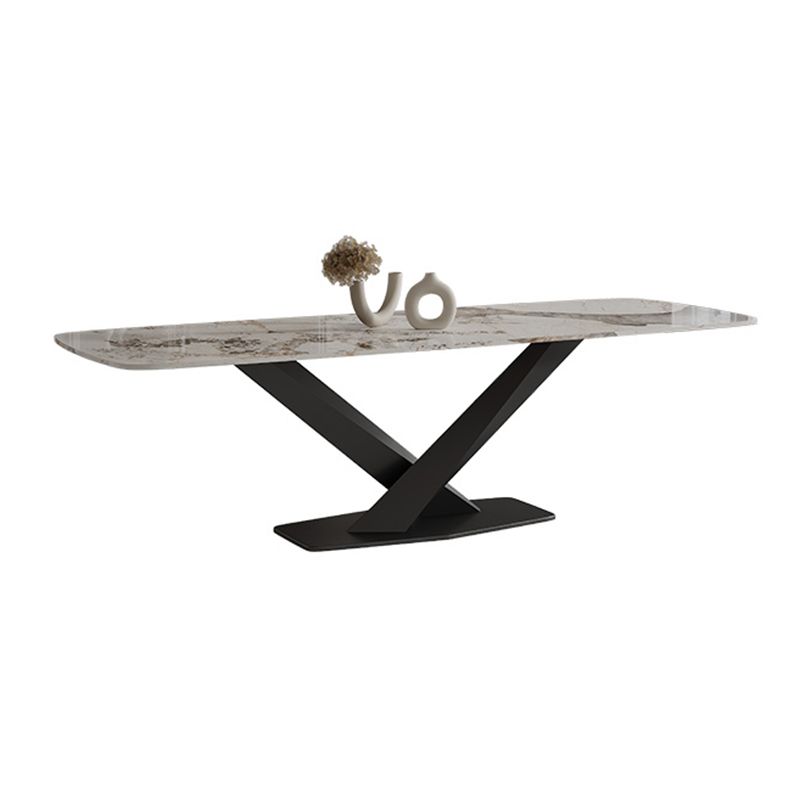 Modern Sintered Stone Top Dining Set Rectangle 1/3/4/5/7/9 Pieces Dining Room Table Set
