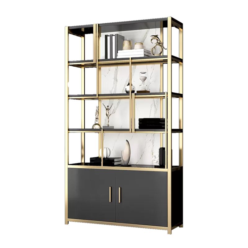 Glam Open Back Shelf Bookcase Metal Book Shelf for Home Office