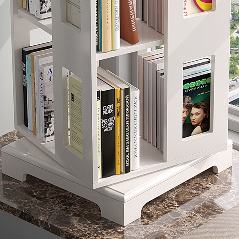 Solid Wood Bookshelf Scandinavian Rotatable Open Back Bookshelf