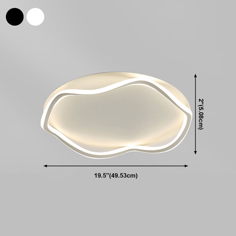 Lámpara de techo con diseño de línea sencilla y luz LED empotrada para sala de estar
