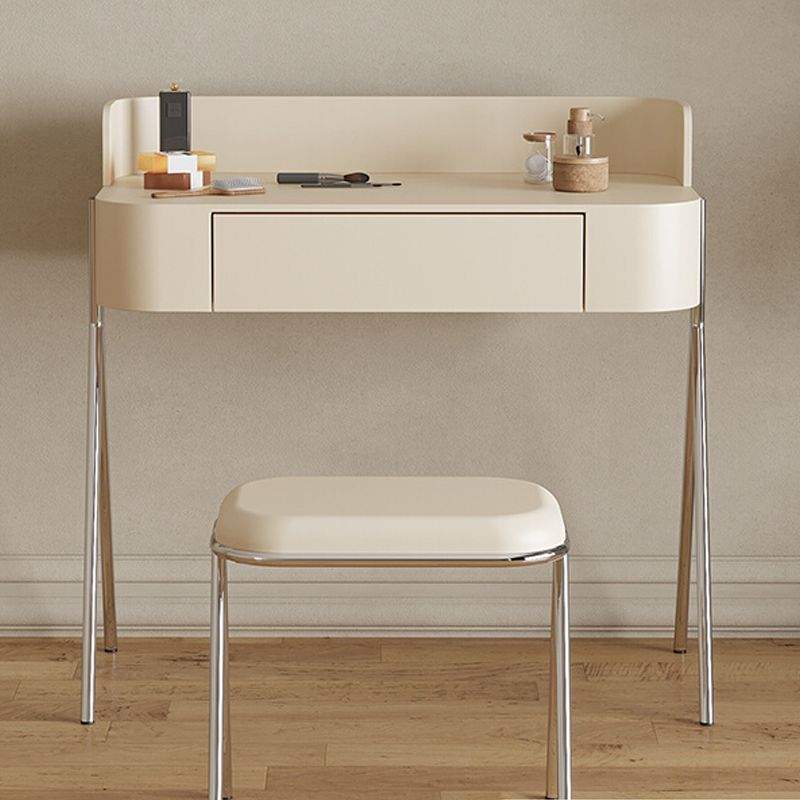 Wood Standing Makeup Vanity Set Modern Makeup Vanity with Metal Base