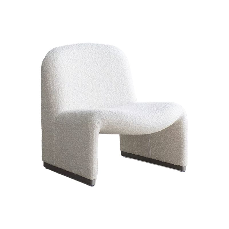 Mid-century Modern Side Chair Armless Fixed Back Accent Armchair for Bedroom
