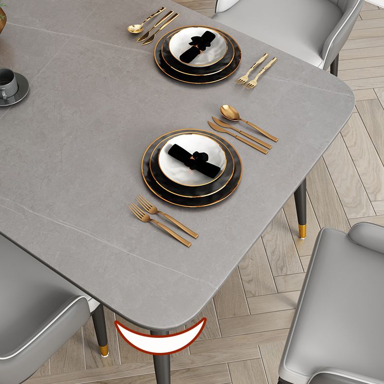 Sintered Stone Dining Table Traditional Luxury 4 Legs Dining Table