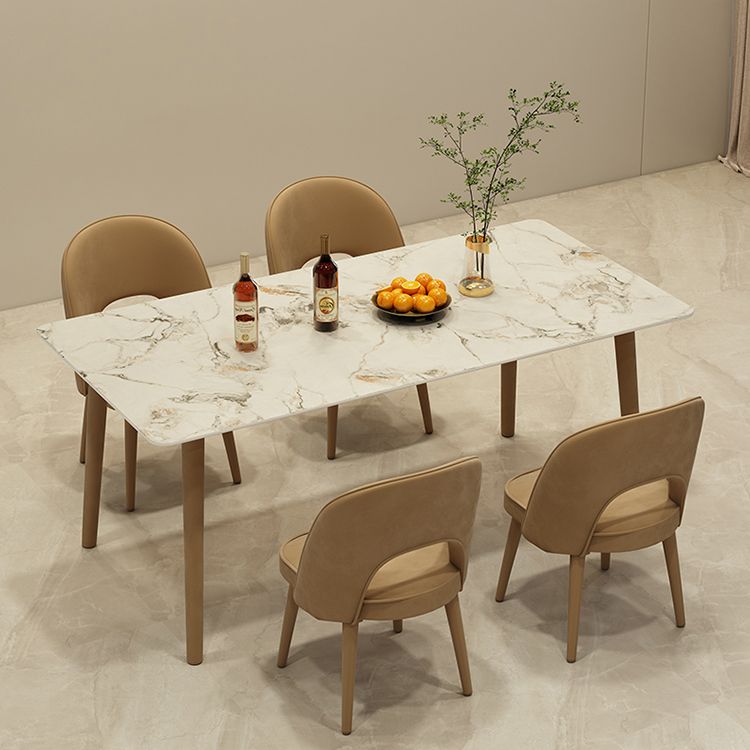 Contemporary Style Upholstered 4 Legs Dining Chairs for Living Room