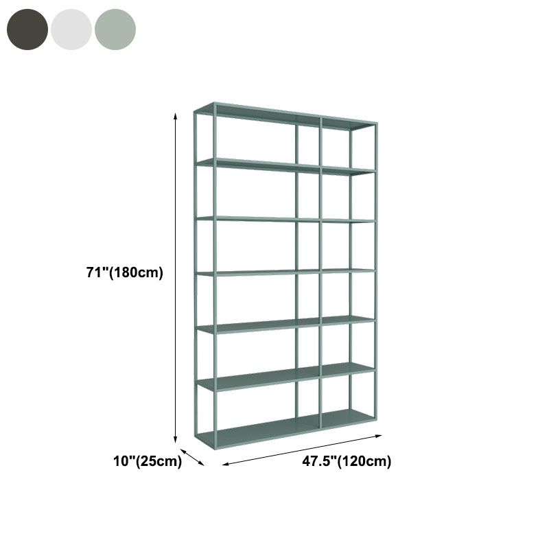 Open Back Modern Style Bookcase Metal Bookshelf for Home Office