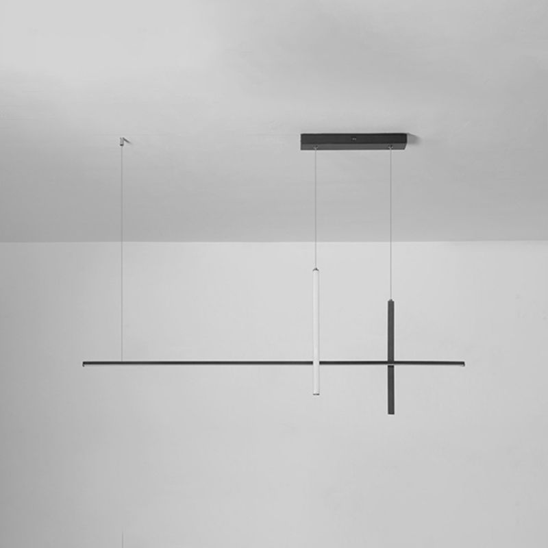 Minimalist Acrylic Hanging Lamp, Luxury Linear Shade Hanging Light for Indoor