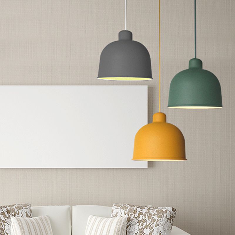 Metallschüssel Form Pendellicht Leichter Esszimmer 1 Kopf Makkaronstil Hanging Lampe
