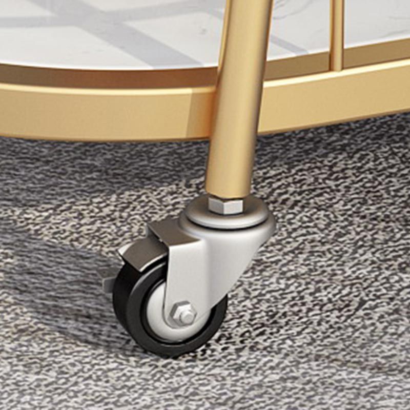 32.28"H Modern Rolling Prep Table Metal Prep Table for Home Use