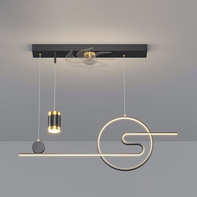 Linear Island Lighting Fixtures Contemporary Metal Island Lighting Ideas in Black