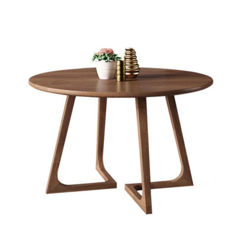 Contemporary Solid Wood Furniture 1/3/4/5 Pcs Dining Room Table Set in Brown