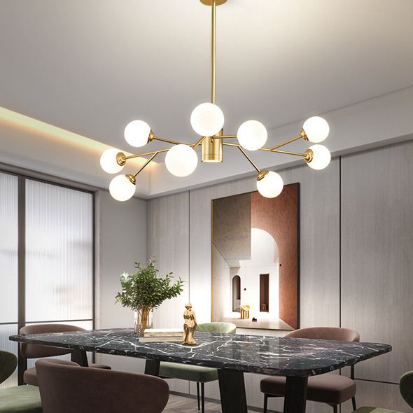 Palline di vetro lampadario a sospensione a sospensione Light Impiccomello per soggiorno per soggiorno