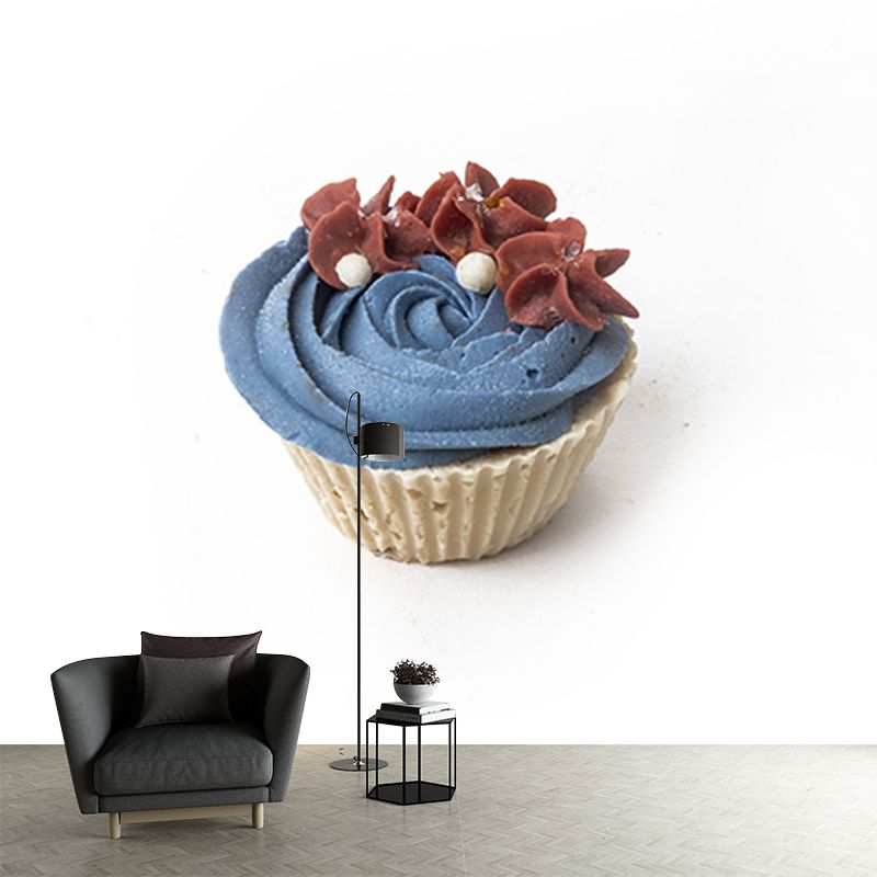 Minimalism Style Mini Cake Wall Mural Wallpaper for Dessert Shop, Custom Size Available