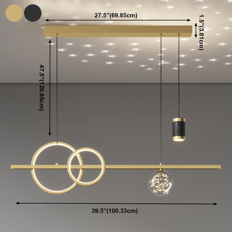 Contemporary Sphere Pendant Lights Glass Island Light Fixtures for Kitchen