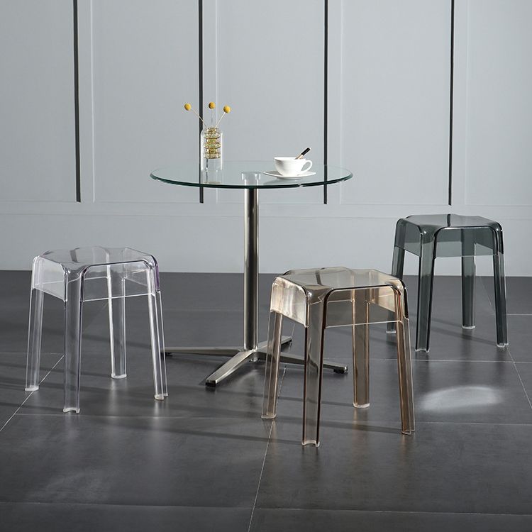 Modern Style Backless Bar-stool Plastic Counter Bar Stool with Plastic Legs for Home