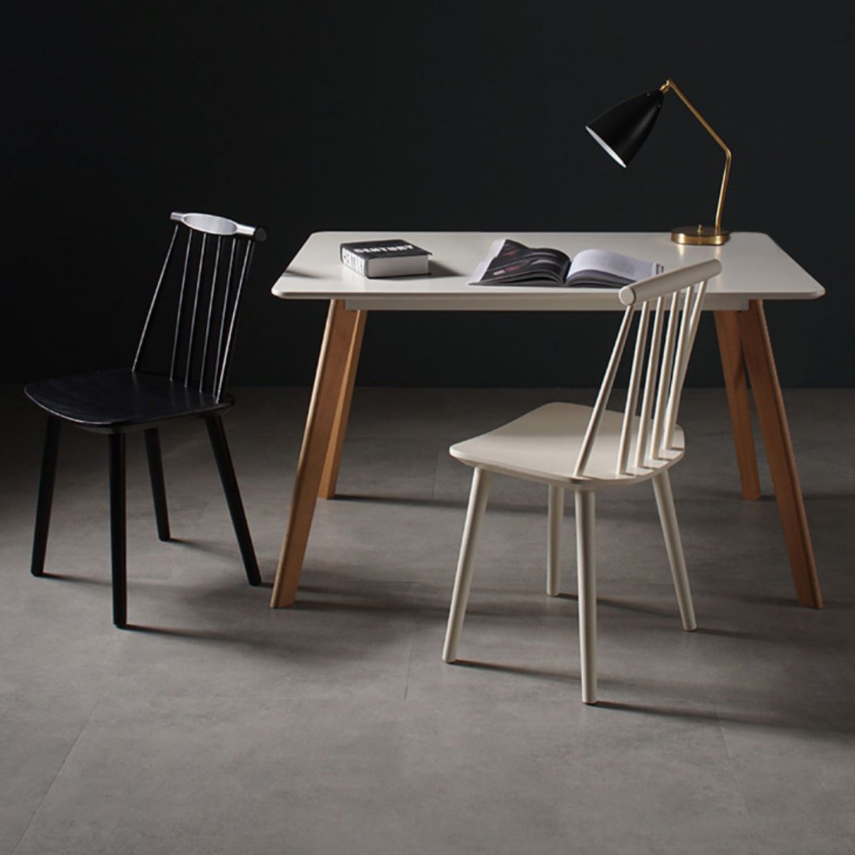 Contemporary Style Wooden Dining Room Chair Slat Back Side Chair for Kitchen