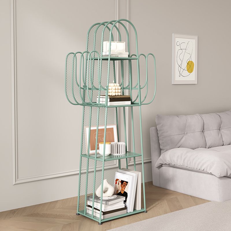 Metal Closed Back Standard Bookshelf Metal Shelves Included Bookcase