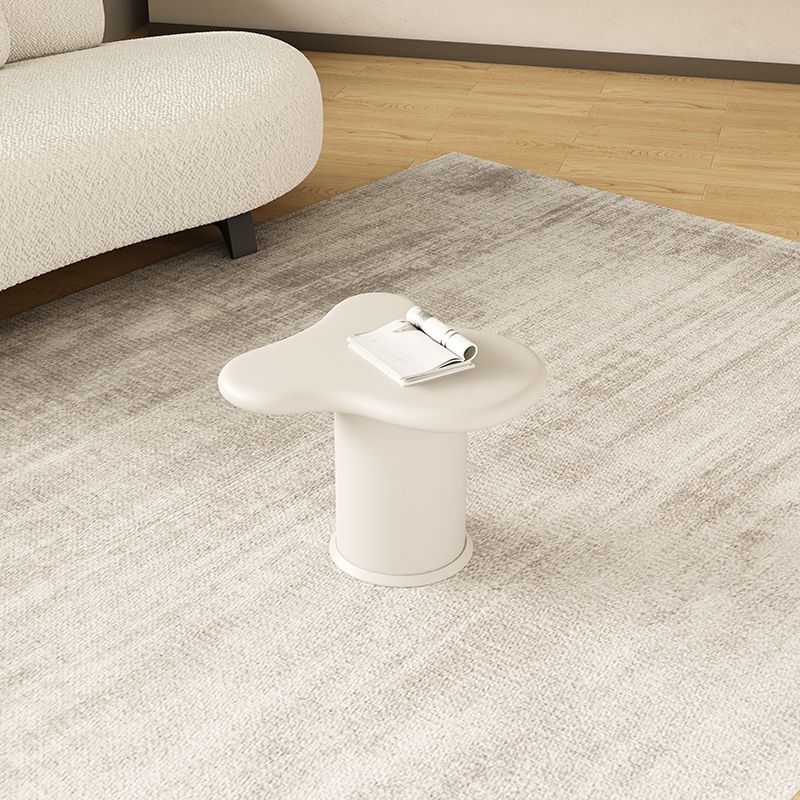 White Wood Coffee Table Free-Form Modern No Distressing Coffee Table